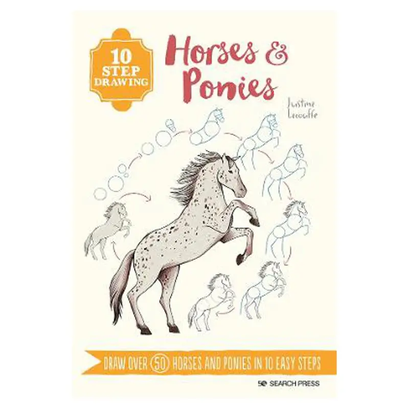 10-Step Drawing: Horses & Ponies – Simplified Animal Illustration Tutorial 1