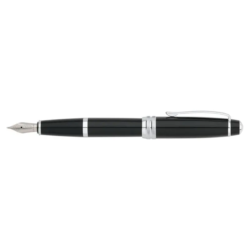 Acme Bailey Fountain Pen – Medium Nib, Glossy Black Lacquer Body 1