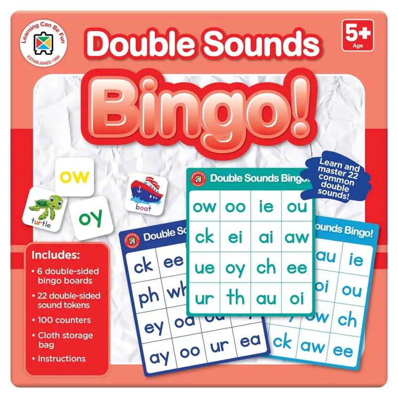 Acme Double Sounds Bingo Game – Phonemic Awareness Learning Kit (1000380) 1