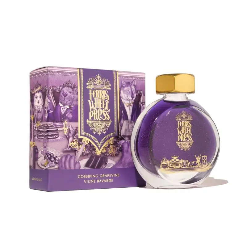 Acme Fountain Pen Ink – 38Ml Gossiping Grapevine Purple Shimmer Formula 1