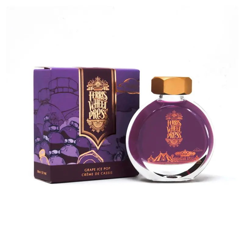 Acme Fountain Pen Ink – 38Ml Grape Ice Pop Vibrant Shimmer Refill 1
