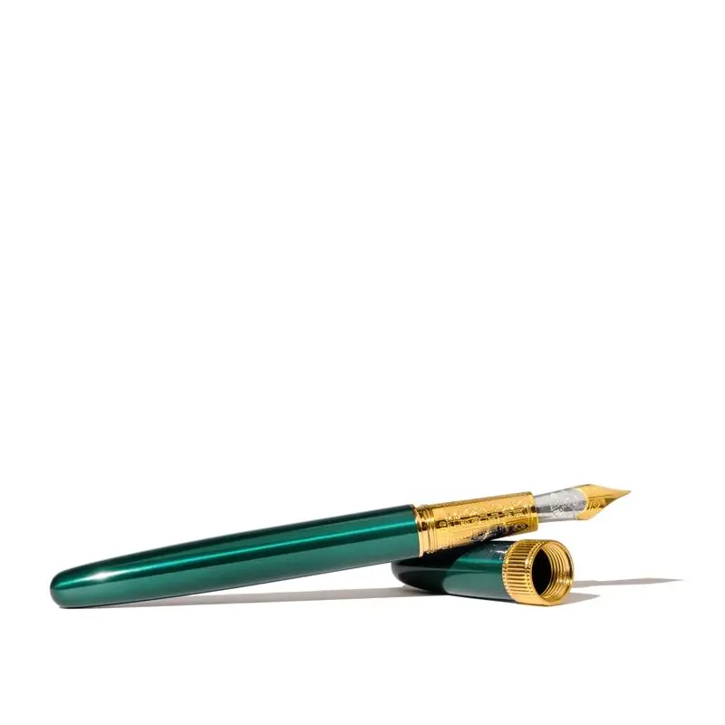 Acme Joule Fountain Pen – Teal Brass Finish, Fine Nib (1000159) 1