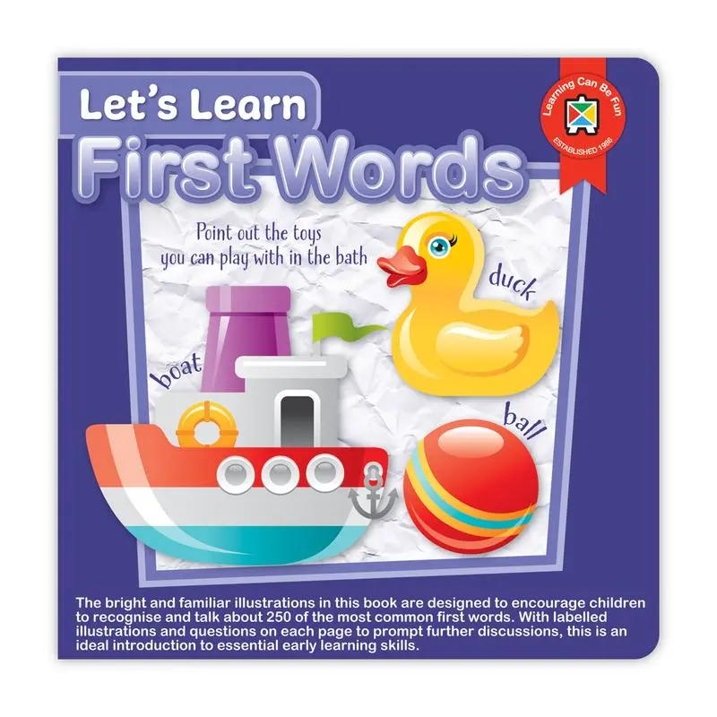Acme Let’S Learn First Words Board Book – Durable Early Learning Resource For Toddlers 1