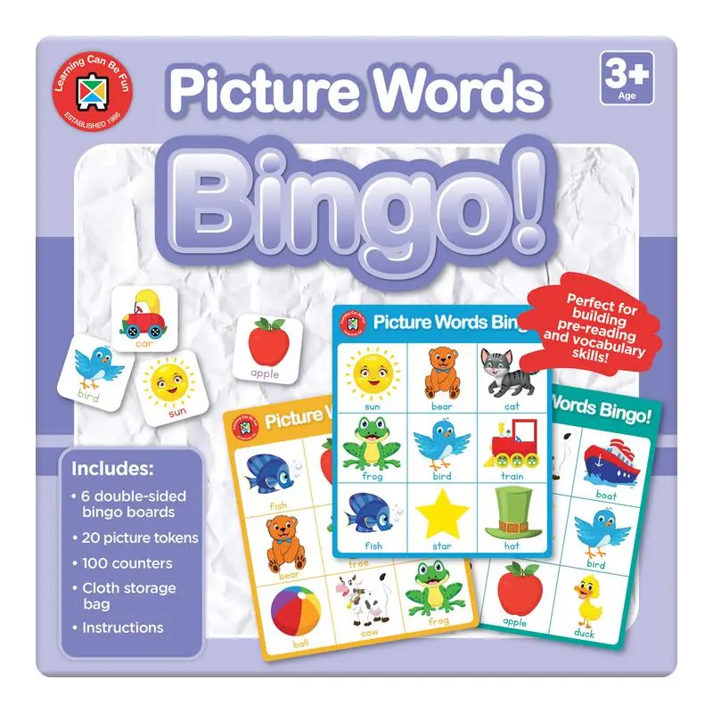 Acme Picture Words Bingo Game – Early Vocabulary Learning Kit 1
