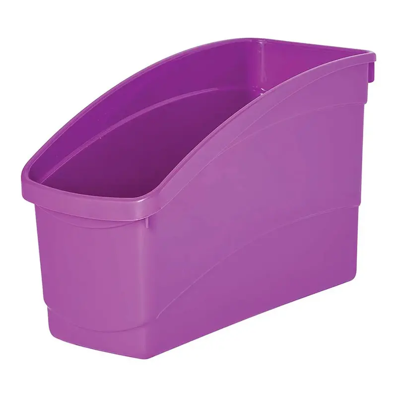 Acme Purple Plastic Book Storage Tub – 19Cm Tall, Stackable Organizer (228128) 1