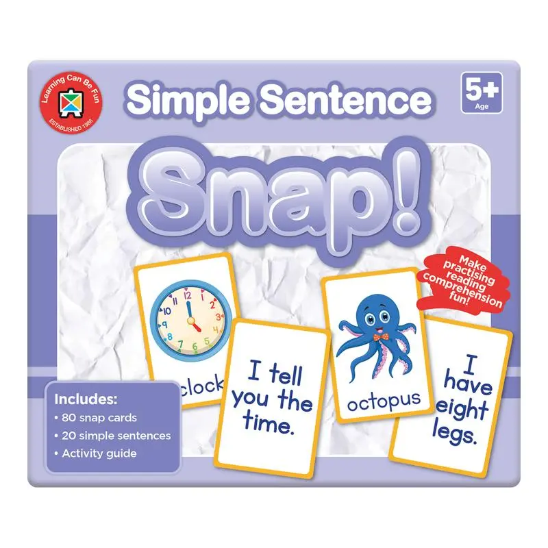 Acme Simple Sentence Snap Game – 20 Educational Vocabulary Cards (1000388) 1