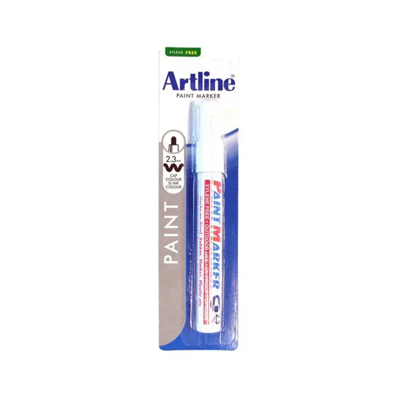 Artline 400 Permanent Paint Marker – White, 2.3Mm Bullet Tip, Quick-Drying Ink 1