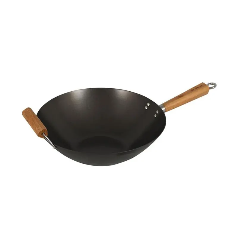 Avanti Carbon Steel Wok With Bamboo Handle – 35 Cm Diameter 1