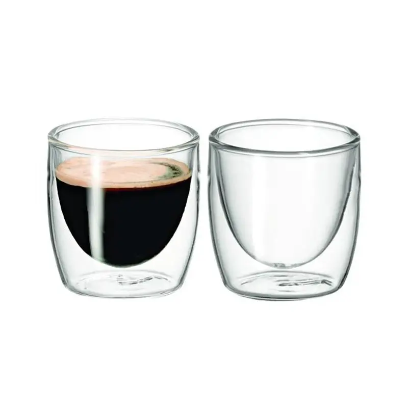Avanti Twin Wall Glass Caffè Cups – 100Ml Double-Walled Set Of 2 1