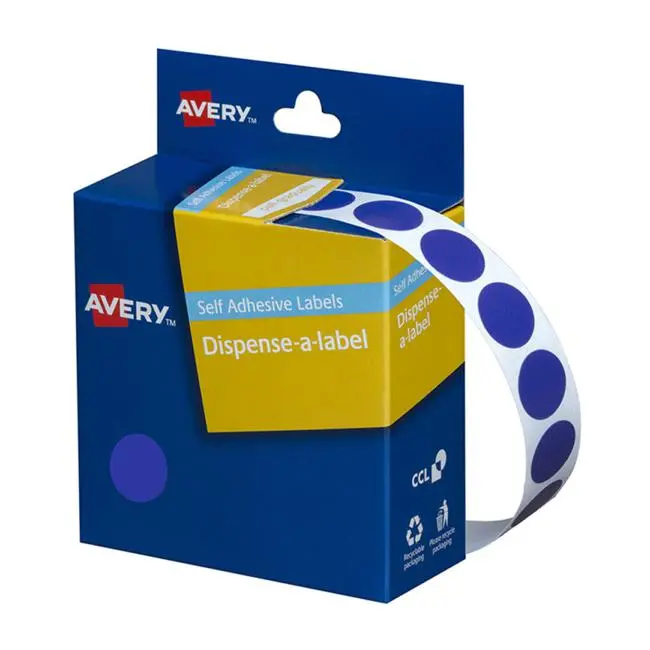 Avery Dmc14B Blue Round Label Dispenser – 14Mm Diameter, 1050-Pack 1