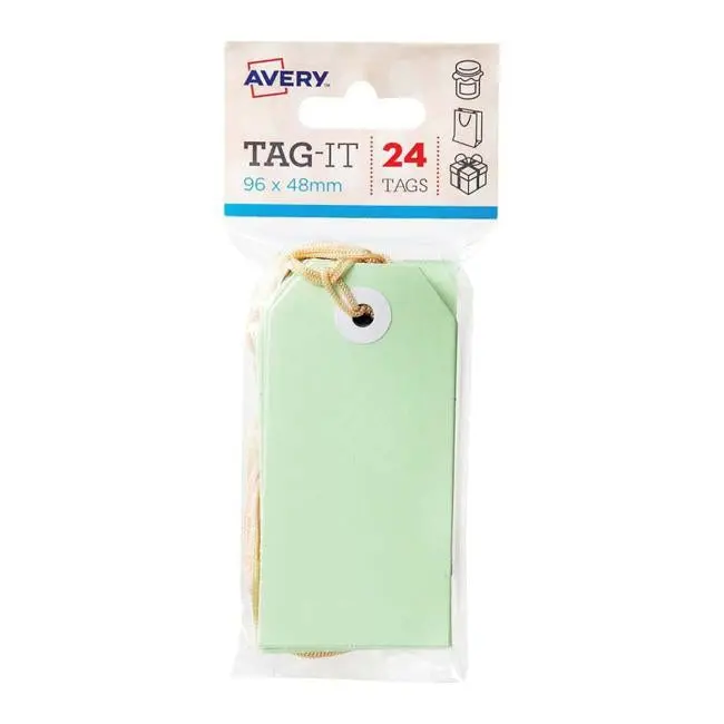 Avery Pastel Green Tag-It Hang Tags – Lightweight & Printable 1