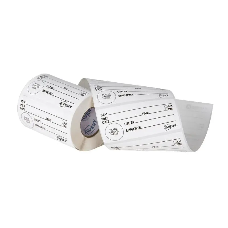 Avery Removable Shelf-Life Labels – White, 102 × 47Mm, 500 Per Roll 1