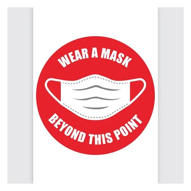 Avery Round Face Mask Reminder Sticker – 20Cm, 5 Sheets 1