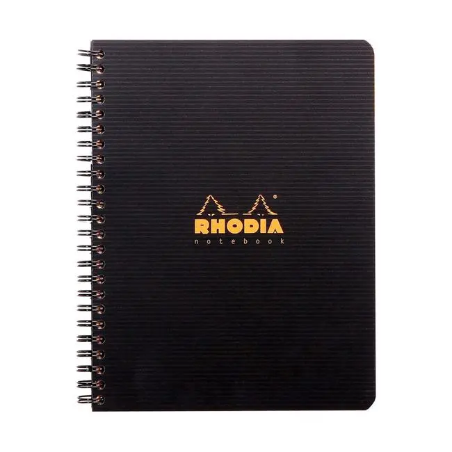 Black A5+ Spiral Notebook With Rhodiactive Quality Paper 1