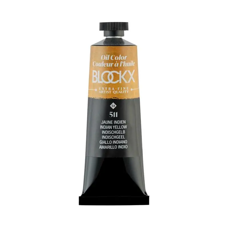 Blockx Artist-Grade Oil Paint Tube – 35 Ml, Indian Yellow (Py154 / Po73), Series 4 1