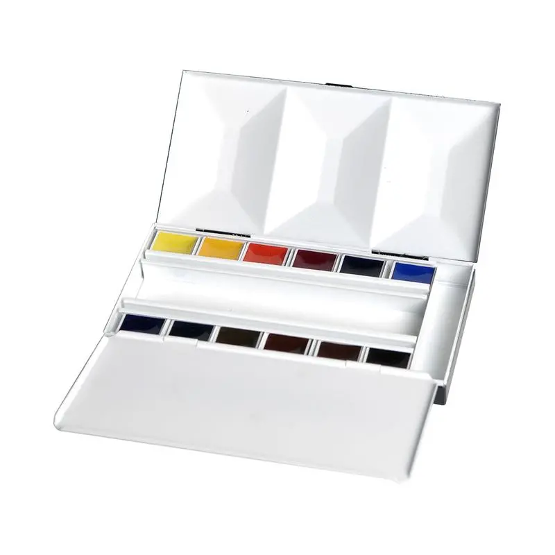 Blockx Bijou Box – 12-Color Watercolour Half Pan Travel Set 1