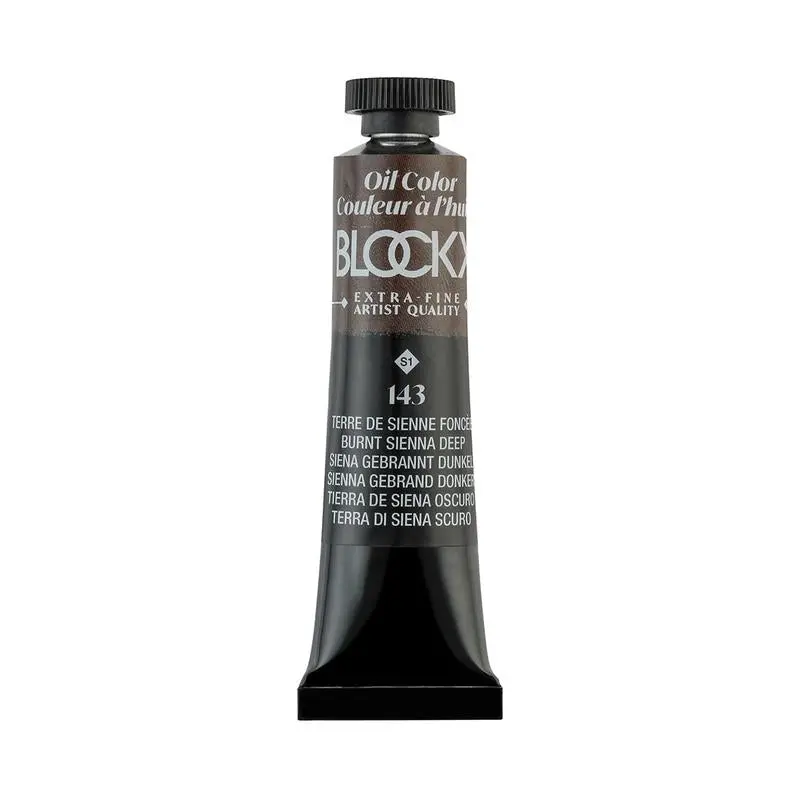 Blockx Burnt Sienna Deep Oil Paint – 20Ml Tube, S1 Series (143) 1