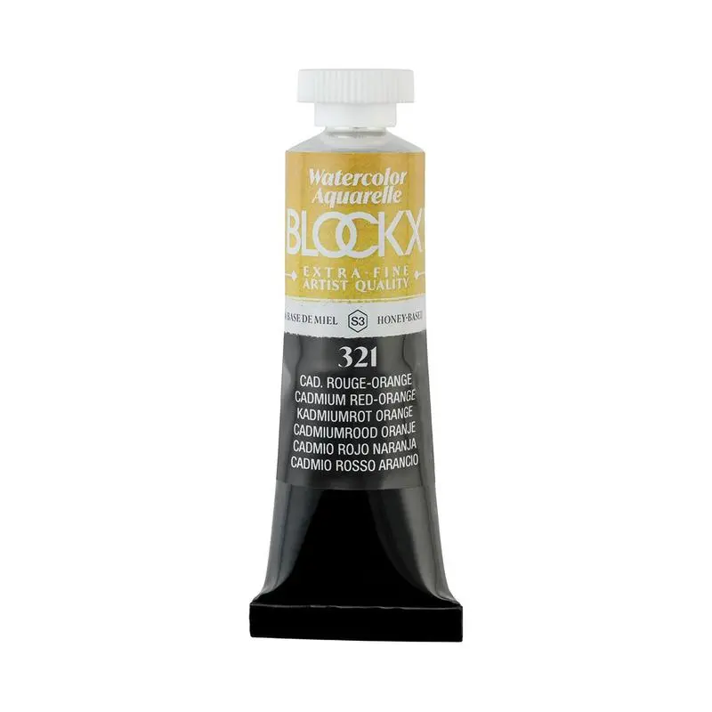 Blockx Cadmium Red Orange Watercolour Tube – 15 Ml, Series 3, Vibrant Mixing Hue 1