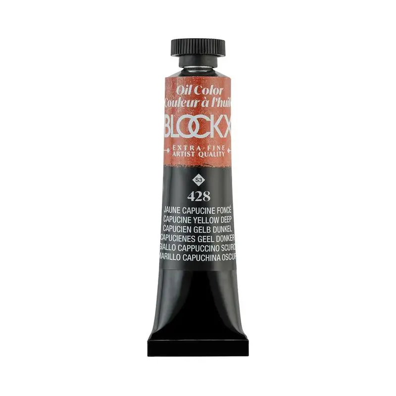 Blockx Capucine Yellow Deep Oil Paint – S3 Series, 20Ml Tube 1