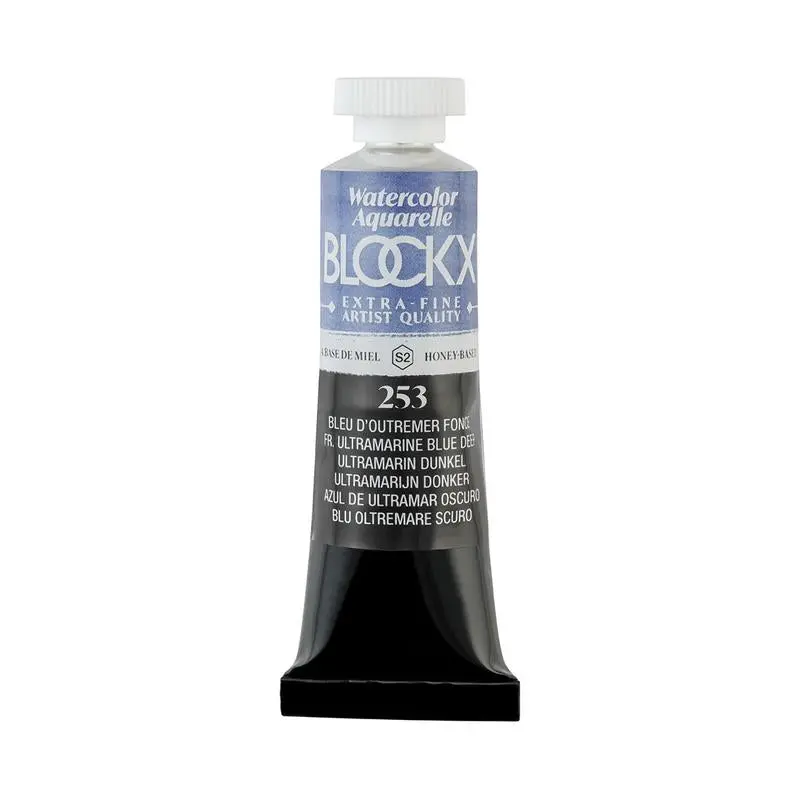 Blockx Deep Ultramarine Blue Watercolor Tube – 15Ml Professional Grade 1