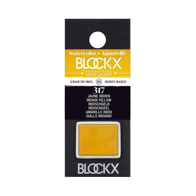 Blockx Indian Yellow Watercolour – Half Pan, Series 3 1