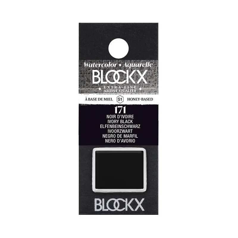 Blockx Ivory Black Watercolor Half Pan – 171 Series (C41171Bxc) 1
