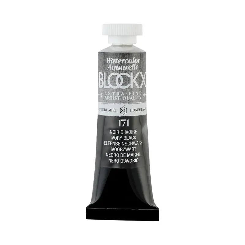 Blockx Ivory Black Watercolour Tube – S1 Series, 15 Ml, Deep Matte Finish 1