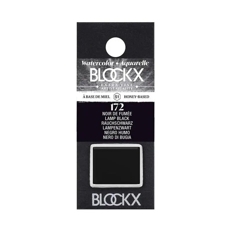 Blockx Lamp Black Watercolour Half Pan — Professional Grade, Series C41172Bxc 1