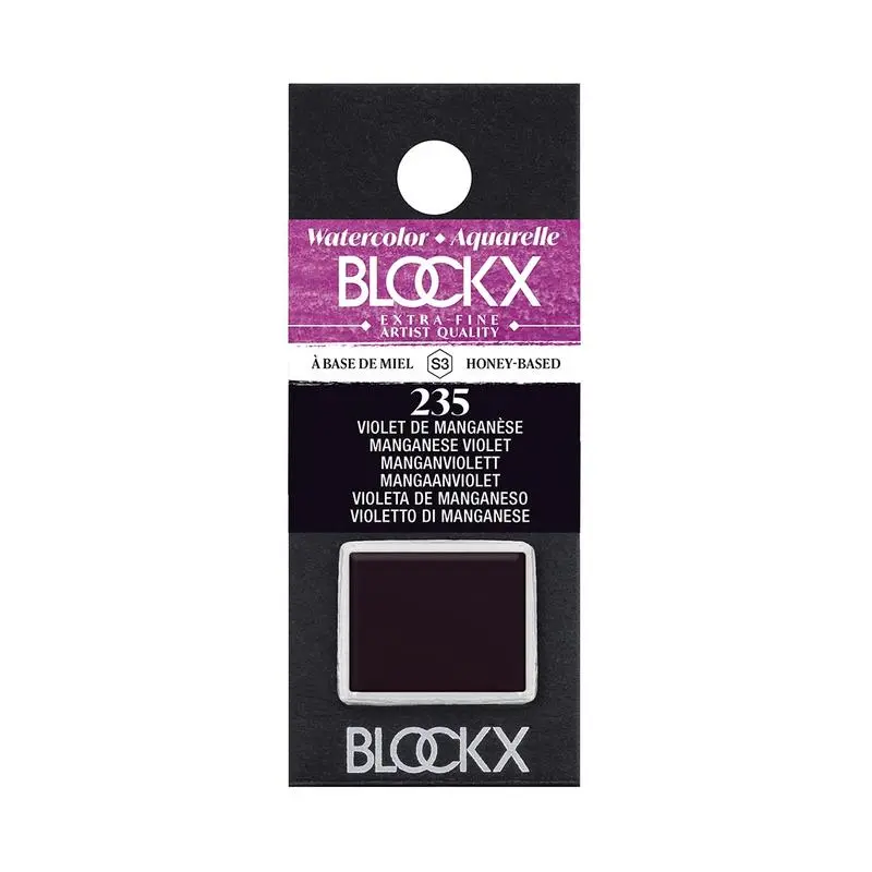 Blockx Manganese Violet Watercolour Half Pan, No. 235 1