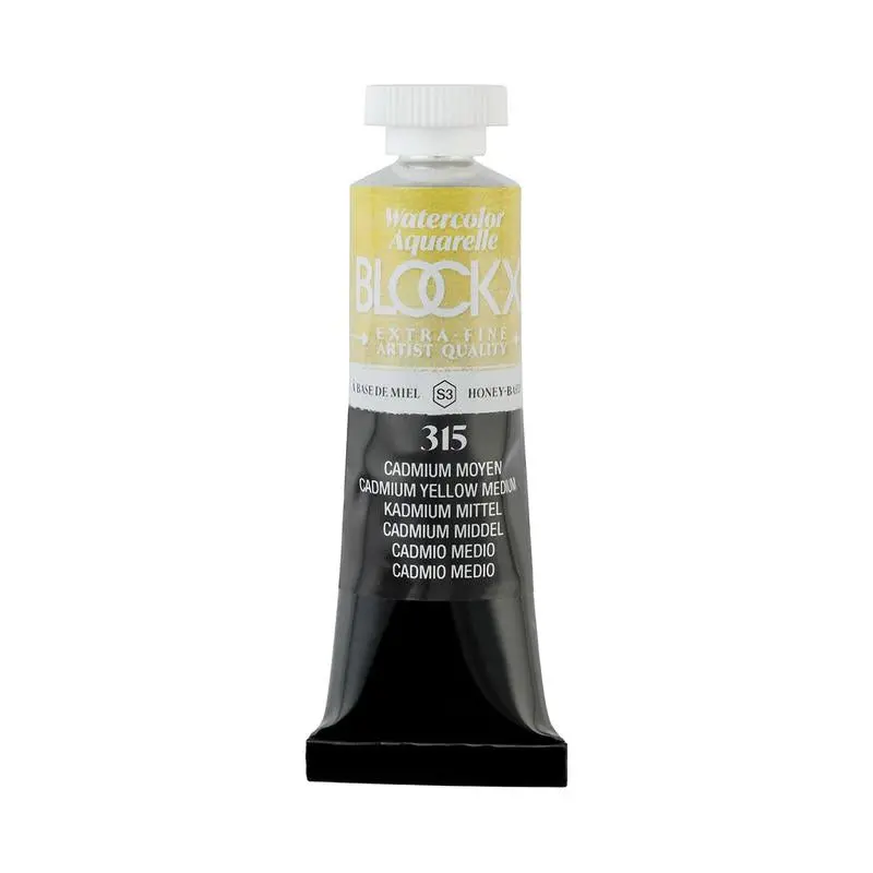Blockx Medium Cadmium Yellow Watercolour Tube – 15 Ml, Brilliant Lightfast Hue 1