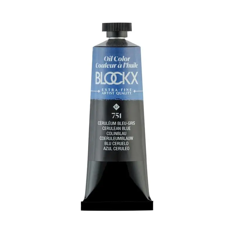 Blockx Oil Paint Tube – Cerulean Blue Pb35 (S7), 35Ml Artist Strength, Lightfast Series 1