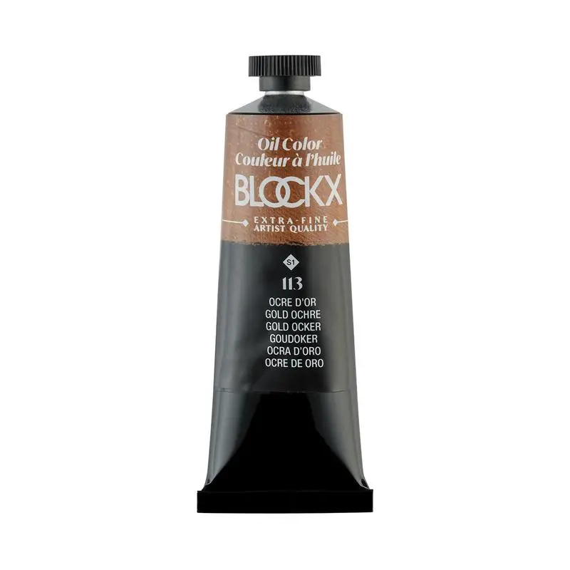 Blockx Oil Paint Tube – Golden Ochre #113, 35 Ml, S1 Series Natural Pigment (Pbr7) 1