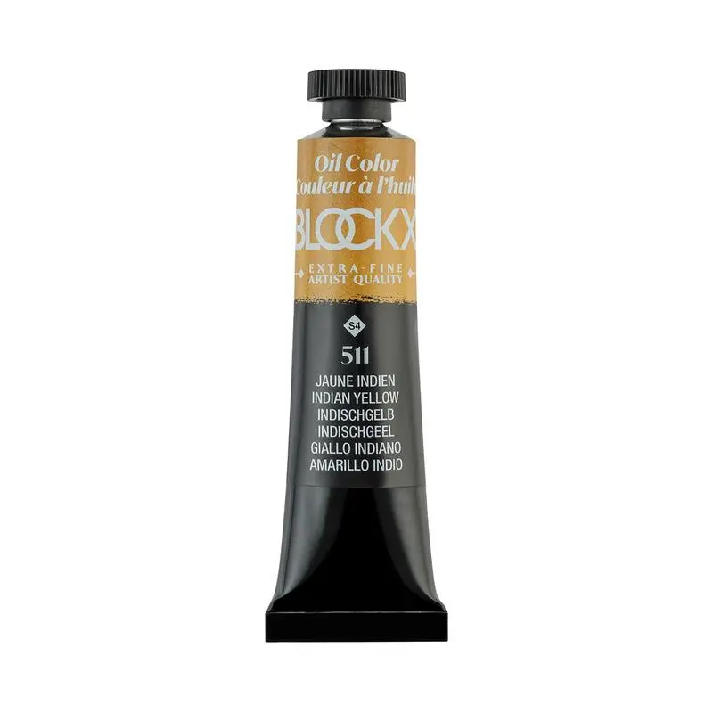 Blockx Oil Paint Tube – Indian Yellow #511, Py154/Po73, 20Ml, Series S4 1