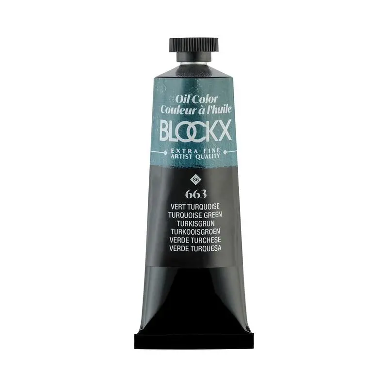 Blockx Oil Paint Tube – Turquoise Green (Pb36), S6 Series, 35 Ml 1