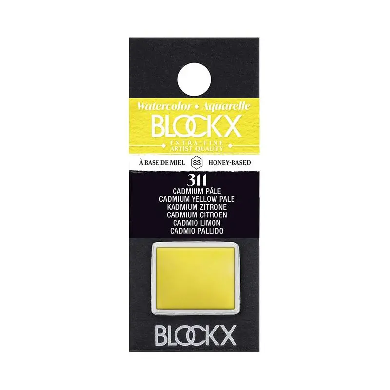 Blockx Pale Cadmium Yellow Watercolour Half Pan – Py35, No. 311 1