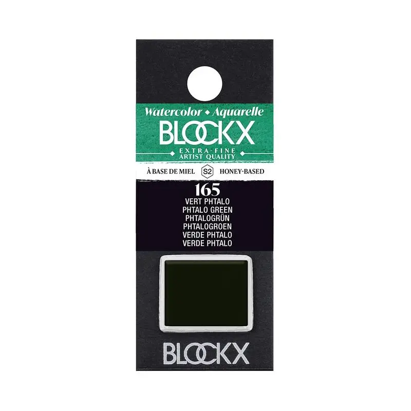Blockx Phtalo Green S2 Watercolor Half Pan – Pigment Pg36 1