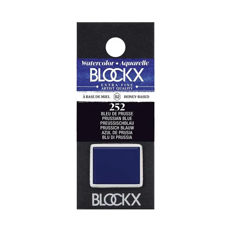 Blockx Prussian Blue Watercolour Half Pan – Series 2, No. 252 1