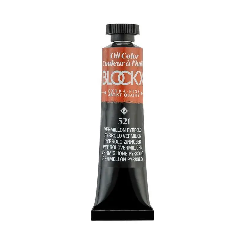 Blockx Pyrrolo Vermilion Oil Paint – Series 4, 20Ml Tube (521, Po73) 1