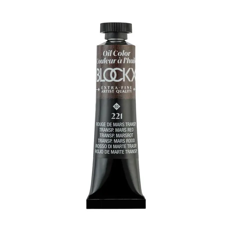 Blockx Transparent Mars Red Oil Paint – 20Ml Tube (Shade 221, Pr101) 1