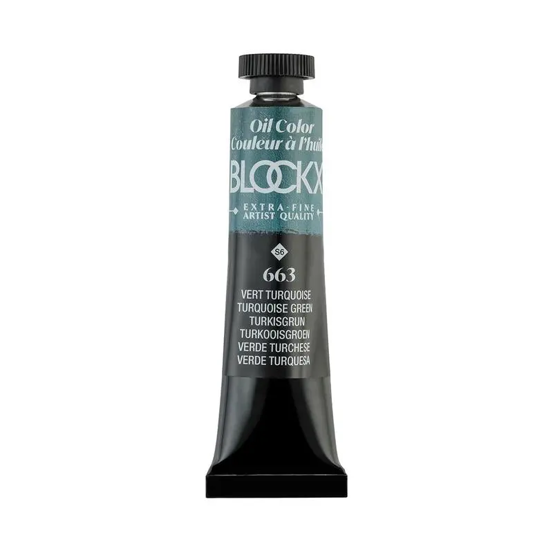 Blockx Turquoise Green Oil Paint – 20Ml Tube, S6 Series (663) 1