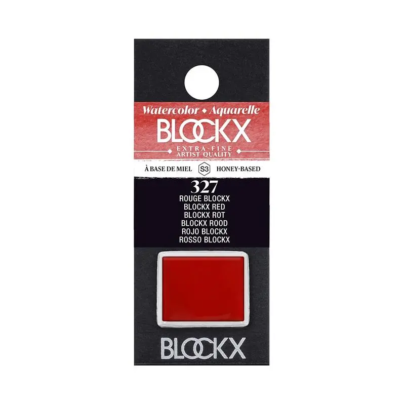 Blockx Watercolor Half Pan – S3 Series, Pr254 Red 1