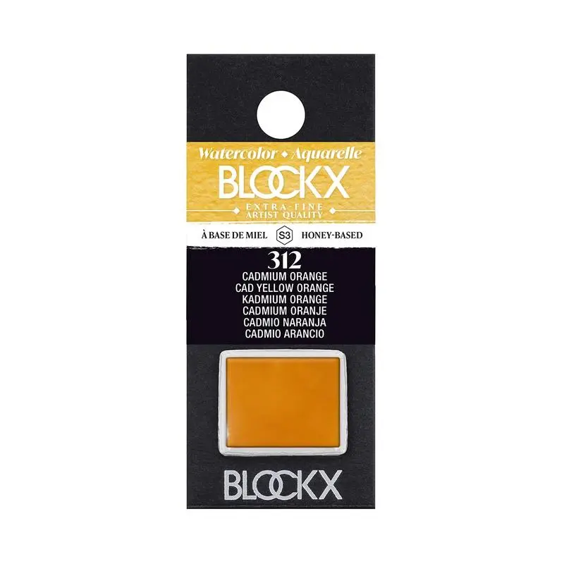 Blockx Watercolour Half Pan – Cadmium Yellow Orange #312 1