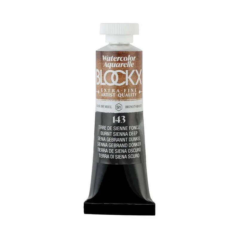 Blockx Watercolour Tube – Deep Burnt Sienna #143, 15Ml 1