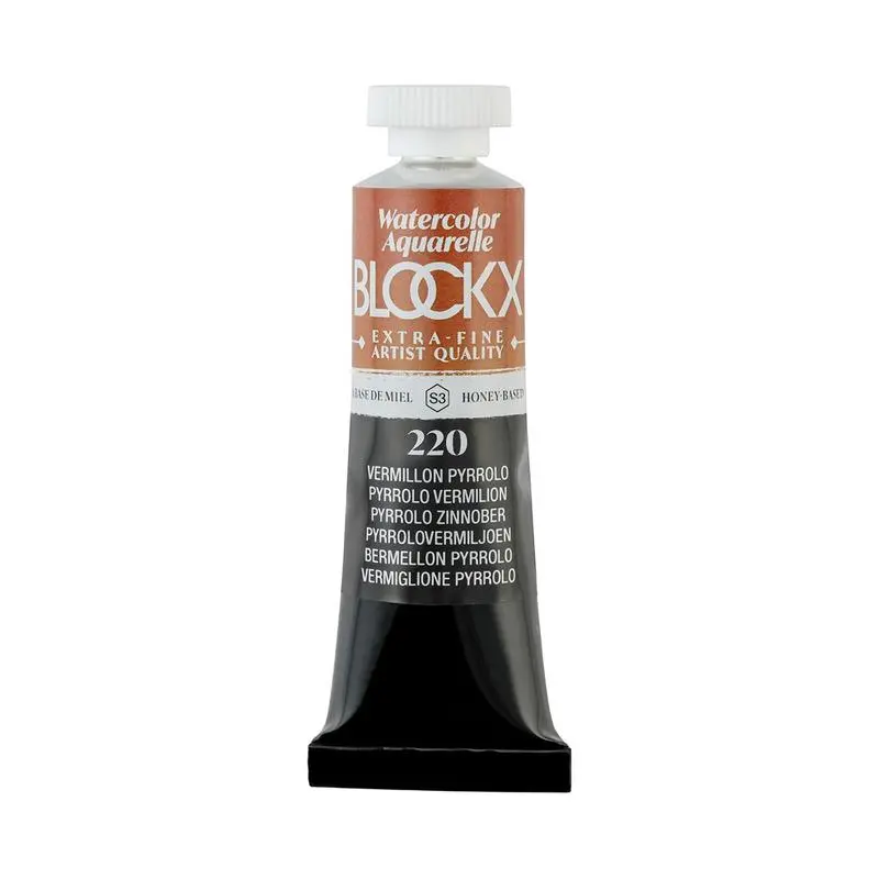 Blockx Watercolour Tube – Pyrrolo Vermilion, 15 Ml, Professional Grade 1