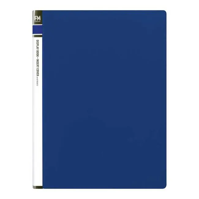 Blue 20-Pocket A4 Display Book With Insert Cover 1