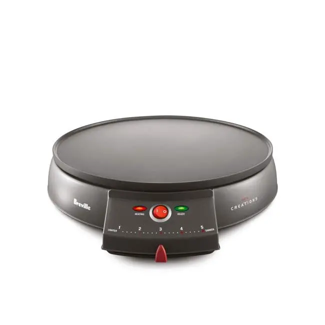 Breville The Crepe Creations Electric Crepe Maker (Bcp200Blk) In Sleek Black 1