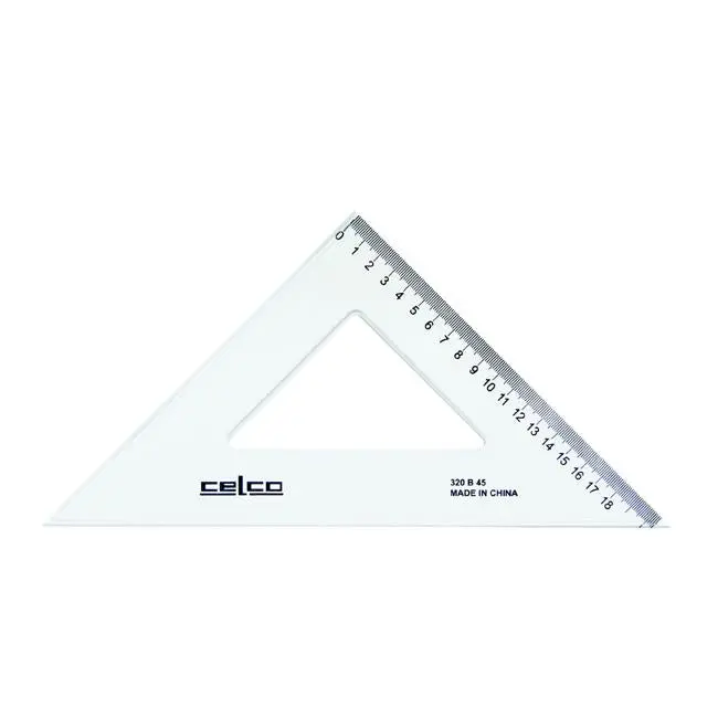 Celco 32 Cm Clear 45° Set Square – Professional Angle Guide 1
