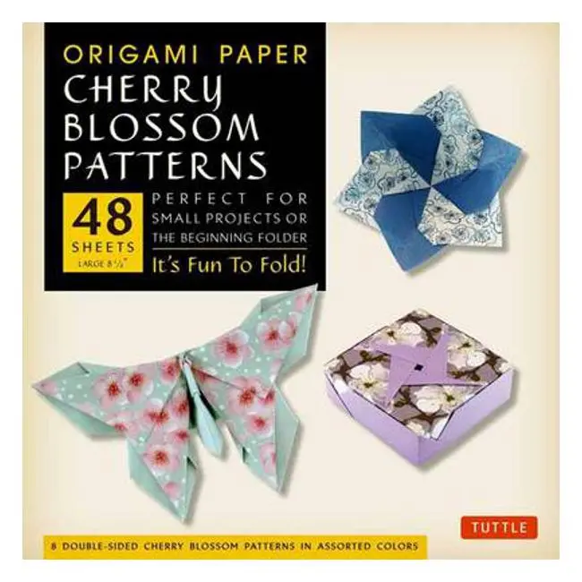 Cherry Blossom Origami Paper Box — Large 15 Cm Sheets, 200 Count 1