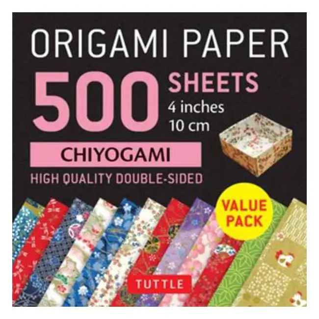 Chiyogami Design Origami Paper — 500 Double-Sided Sheets, 10 Cm, 12 Traditional Motifs 1