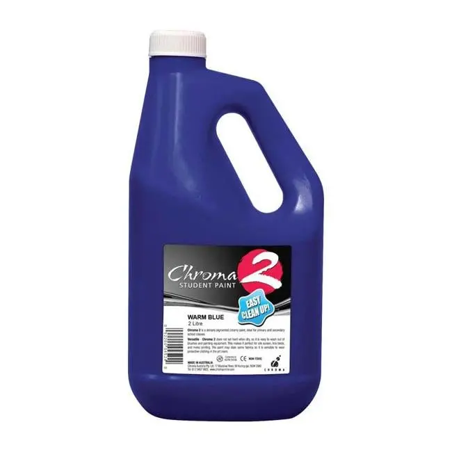 Chroma C2 Warm Blue Acrylic Paint – 2-Litre Bulk Artist Supply 1